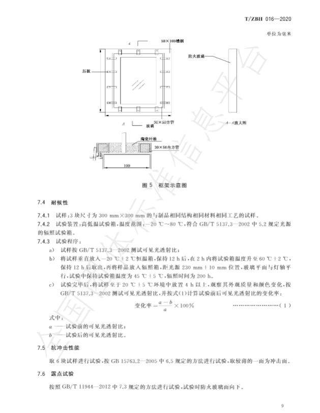 耐火型建筑门窗用防火玻璃制品